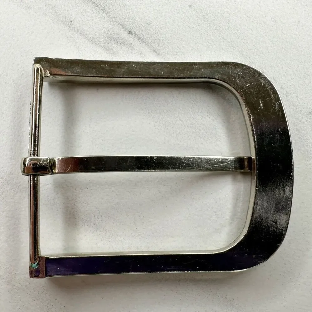 Silver Tone Simple Basic Belt Buckle